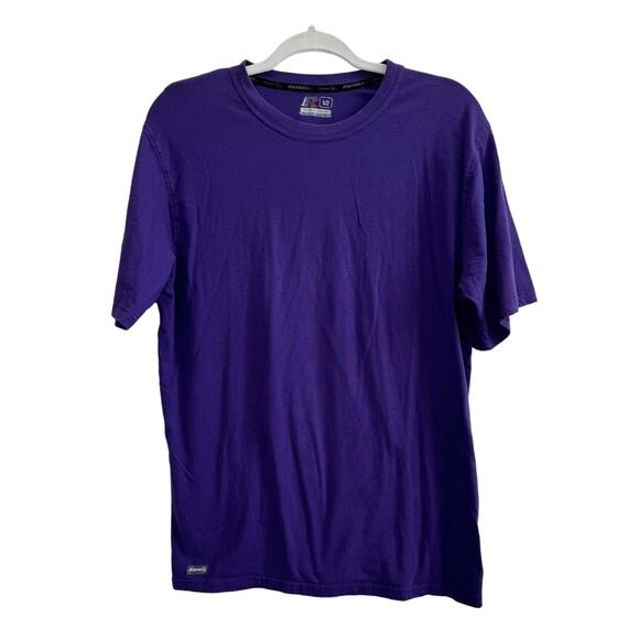 Men's Russell Purple Round Neck Short Sleeve T-Shirt Large - Picture 1 of 10